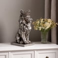 thumbnail image 7 of Hi-Line Gift Ltd. 14.5" H Sitting Lion W/Crown Silver Color Resin Statue, 7 of 7