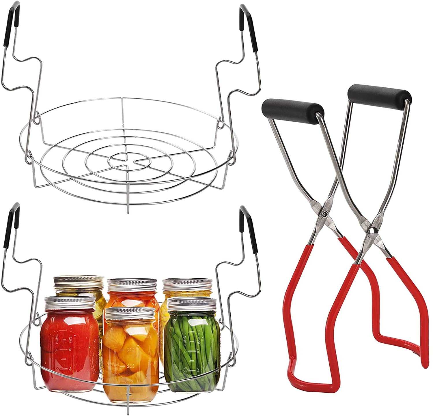 Set of 3 Stainless Steel Flat Canning Rack, 11.5" Stainless Steel