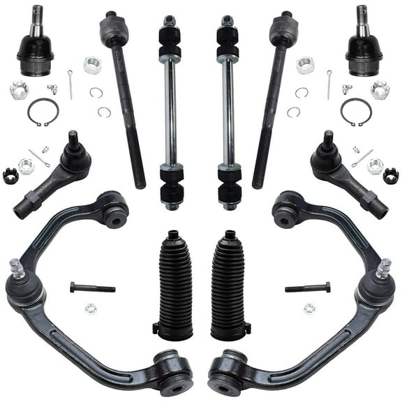 Detroit Axle - Front End 12pc Suspension Kit for Ford Ranger Mazda B2300 B2500 B3000 B4000, 2 Upper Control Arms 2 Lower Ball Joints 4 Inner Outer Tie Rods 2 Boots 2 Sway Bars Replacement
