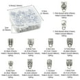 thumbnail image 4 of 1Box 100Pcs 10 Style Tibetan Style Alloy Tube Bails Hanger Bail Beads Loop Bails Cup & Column & Barrel Silver 6.5~11.5x6~8x5.5~8mm Hole: 1.6~2mm Inner Diameter: 2~4.8mm 10pcs/style, 4 of 5