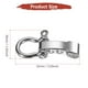thumbnail image 3 of Hebilla de Shackle de Pulsera de Paracord Uxcell [4PCS] - Gancho de Metal O Ajustable para Pulseras Cinturón [Cabeza Plana Plateada], 3 of 6
