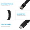 thumbnail image 3 of UKCOCO Braided USB Type C Data Sync and Charging Cable Wristband Style (Black), 3 of 8