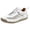 White, variant on Pandaie Womens Mens Leather Casual Shoes Comfortable Mesh Fashion Sneakers Breathable Dress Walking Driving Loafers Size 6-11