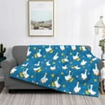 thumbnail image 3 of Vsdgher Cartoon Goose Pattern Fleece Throw Blanket, Horizontal Fleece Bedding Home Decor for Couch & Bed All Season Use -60"x50", 3 of 7