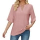 thumbnail image 2 of KIHOUT Blusa de manga corta con cuello redondo y estampado de moda de verano para mujer, camisetas divertidas, blusas para mujer, liquidación, 2 of 5