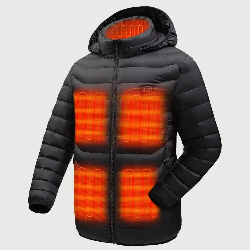 DEWBU Heated Jacket with 7.4V Battery Pack Winter Outdoor Soft Shell Electric Heating Coat 