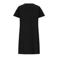 thumbnail image 5 of Penkiiy Women's Summer Casual Cotton-Linen Dress with Pleated Neckline - Breathable Short Sleeve Versatile Staple, 5 of 5