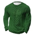thumbnail image 1 of Camisa de Día de San Patricio Hombres de Manga Larga de Manga Larga Cuello Redondo Tops Casuales para Fiesta Festival Vacaciones Viajes Calle Uso Diario Camisetas de Hombre Casual Estiloso Verano, 1 of 6