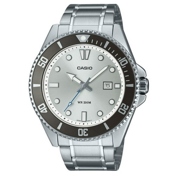Casio Standard Analog Stainless Steel Silver Dial Quartz MDV-107D-7AV 200M Men's Watch
