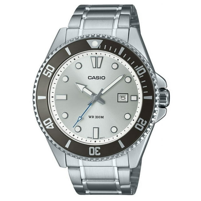 Casio Standard Analog Stainless Steel Silver Dial Quartz MDV-107D-7AV 200M Men's Watch