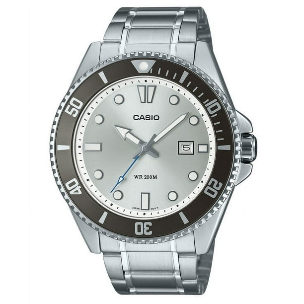 Casio Standard Analog Stainless Steel Silver Dial Quartz MDV-107D-7AV 200M Men's Watch