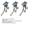 thumbnail image 6 of dianhelloya Heart Chain Nail Art Jewelry Nail Art Rhinestones with Heart Chain Tassel Chain Crooked Heart Alloy Jewelry Star Pendant Silver Chain for Beautiful, 6 of 6
