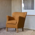 thumbnail image 5 of RST Brands Rorit Leather Modern Panel Arm Chair - Hand Tipped Brown, 5 of 9