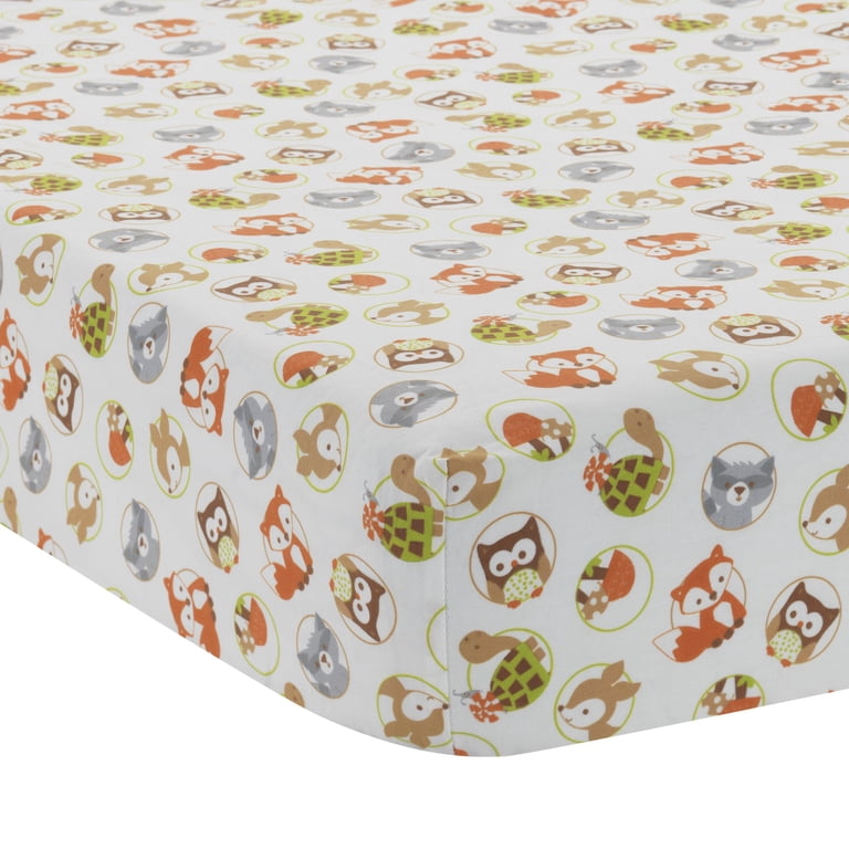 Friendly Forest 3-Piece Crib Bedding Set, Brown and Beige photo 4