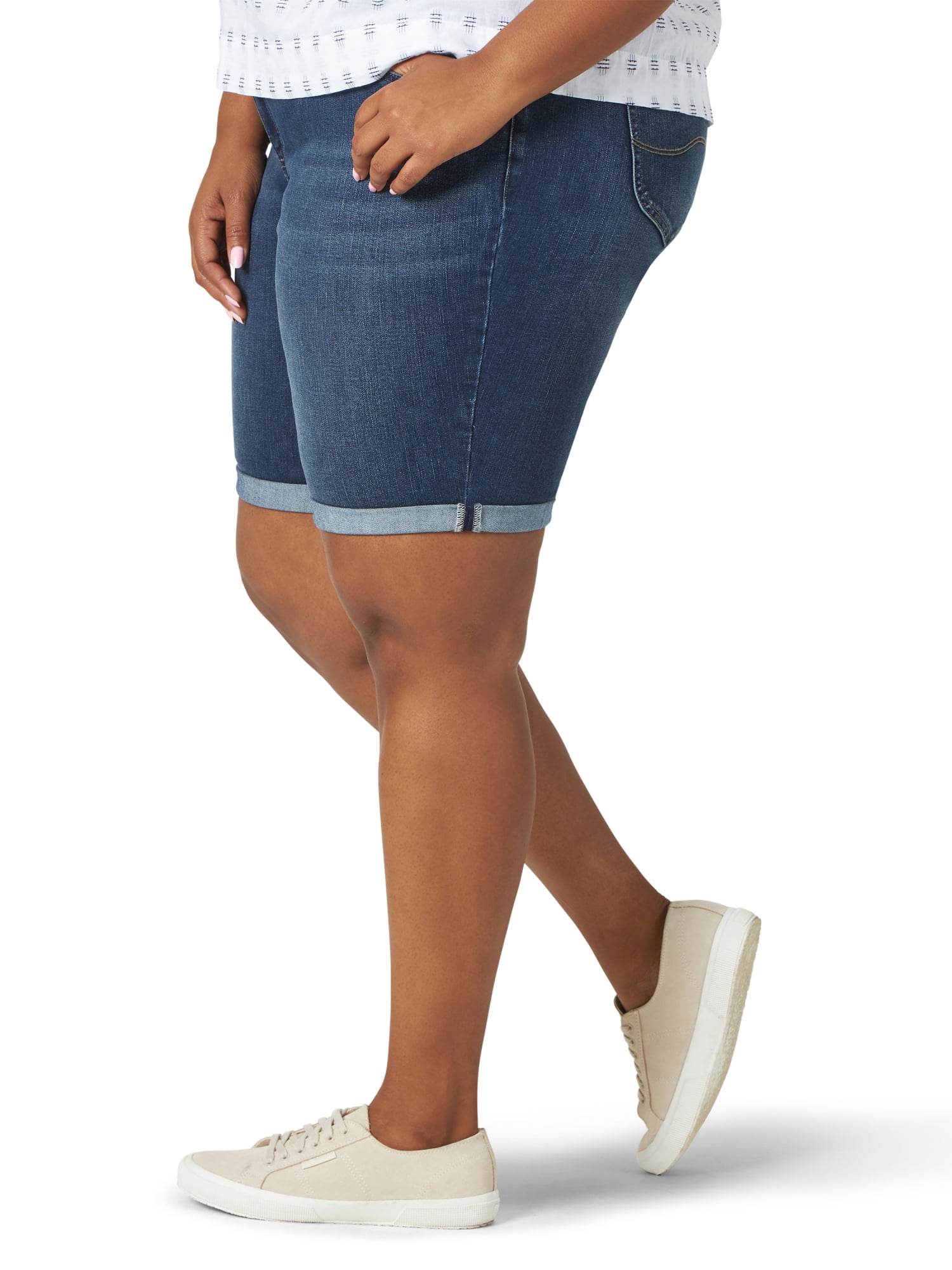 Lee Women's Plus Size Flex Motion Regular Fit Roll Cuff Bermuda