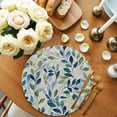 thumbnail image 2 of Round Placemats Green Blue Leaf 15 inch Set of 4 Table Mats for Dining Table Spring Leaves Heat Resistant Non-Slip Kitchen & Home Decorative Place Mat Set, 2 of 8