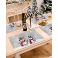 thumbnail image 3 of Christmas Placemats Set of 4, Snowman Snowflake Place Mats Winter Forest Gray Placemat Table Decoration for Kitchen Table Dinner Xmas Holiday Party Home Decor Indoor Outdoor 13x19 Inch, 3 of 9