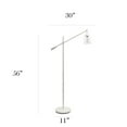 thumbnail image 7 of Elegant Designs Pivot Arm Floor Lamp with Glass Shade, Rose Gold, 7 of 7