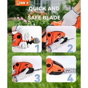 YAHHU Cordless Hedge Trimmer, 3 in 1 Handheld Electric Grass Trimmer , Trimmer for Bush,Tree, Garden, Patio and Lawn