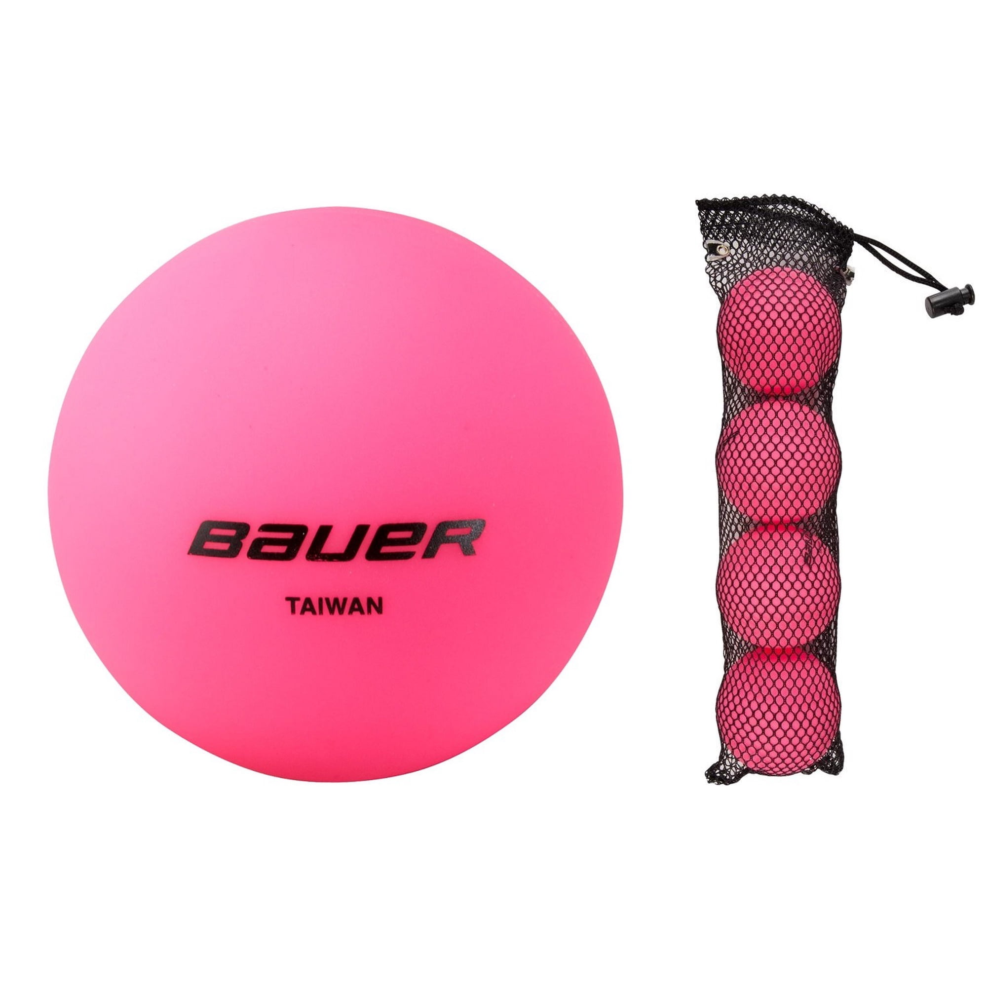 Bauer 4 Pack No Bounce Street Hockey Balls, Cool or Warm Weather