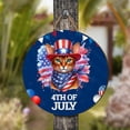 thumbnail image 4 of Patriotic Abyssinian Celebrates 4th of July Round Wood Sign Cat Lover Kitten Owner Gifts Hanging Wall Home Decor - 02009, 4 of 5