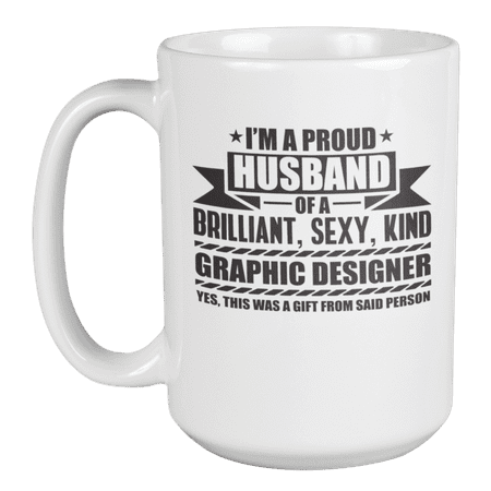 

Husband of Graphic Designer Valentines Day Coffee & Tea Mug for Men (15oz)