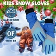 thumbnail image 2 of DARCHEN Kids Snow Gloves for Boys Girls Winter Waterproof Insulated Kids Ski Gloves Thickening Warm Windproof Outdoor Sports Gloves for 3-13 Boys Girls, 2 of 7