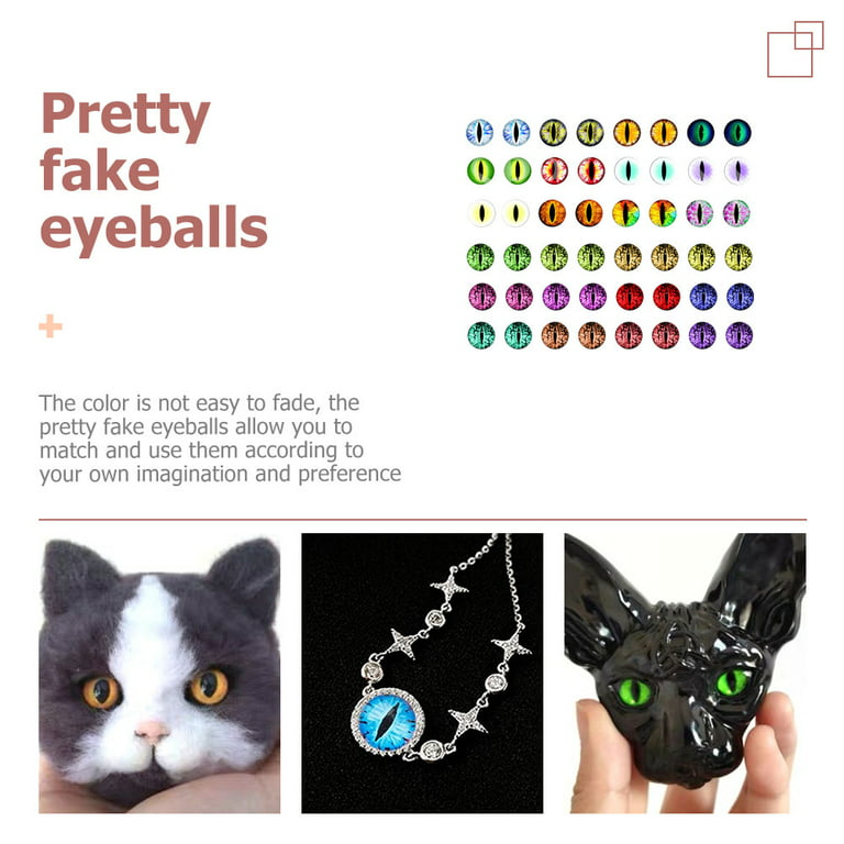  100pcs Fake Eyes Glass Decor DIY Crafts Fake Eyeballs
