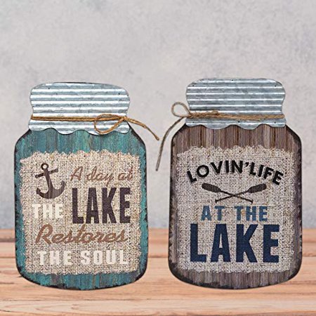 Barnyard Designs Lake House Mason Jar Sign Bundle Nbsp Walmart Com