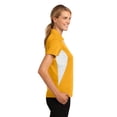 thumbnail image 3 of Sport-Tek LST655 Ladies Side Blocked Micropique Sport-Wick Polo Shirt , Gold/White, M, 3 of 6