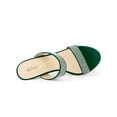 thumbnail image 4 of BLISSFUL STEP Sandales Mules à Talon Aiguille Haut à Bout Ouvert pour Femme Vert Émeraude 6, 4 of 7