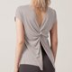 thumbnail image 4 of mfyjkho Tops Para Salir, Camiseta De Yoga De Manga Corta Para Mujer, De Color Liso, Con Abertura En La Espalda Y Hueca, Fina Tops Para Salir Xl, 4 of 4