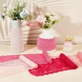 thumbnail image 7 of 5.9 Inch Wide 4 Yards 4 Colors Stretch Flower Wavy Edge Lace Trim Elastic Nylon Lace Ribbon Web Craft Fabric Scallop Headband Embroidery Crochet Tulle for Wedding Decor Sewing Hair Colorful, 7 of 7