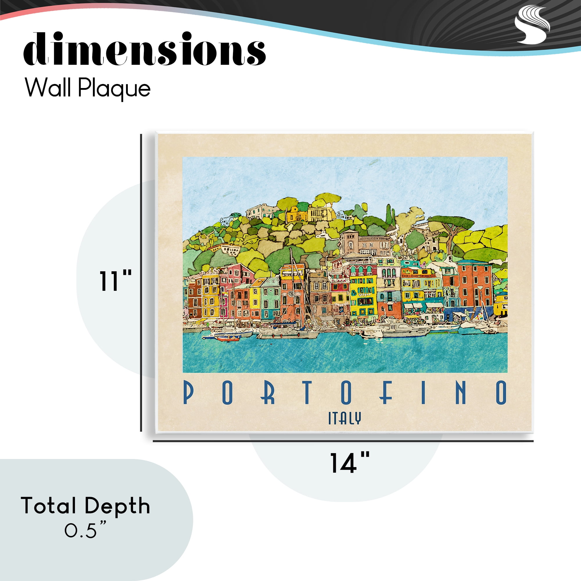 Stupell Industries Portofino Architecture Poster Wall Plaque Art, design by Ynon Mabat