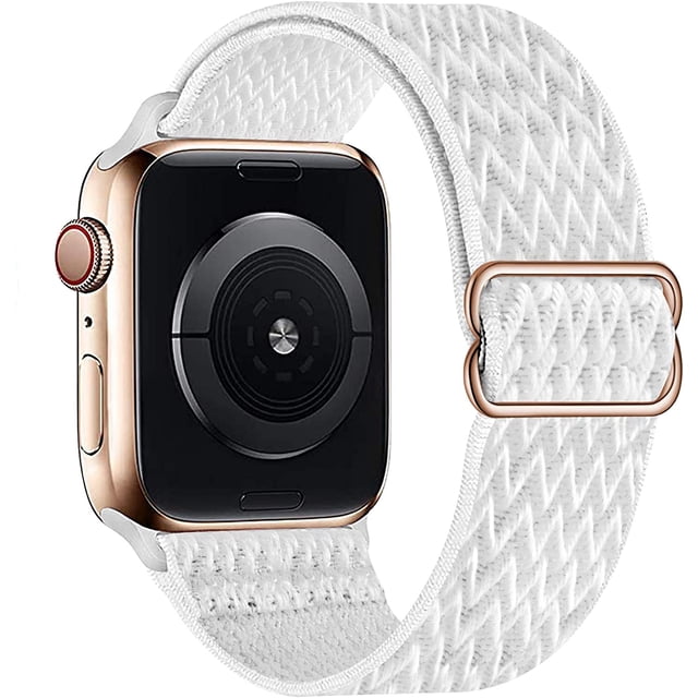 Bracelet Solo Loop Extensible Compatible avec Apple Watch 42mm 44mm, Élastiques Tressés Réglables en Nylon pour Femmes et Hommes Compatible avec iWatch Series (Style19)