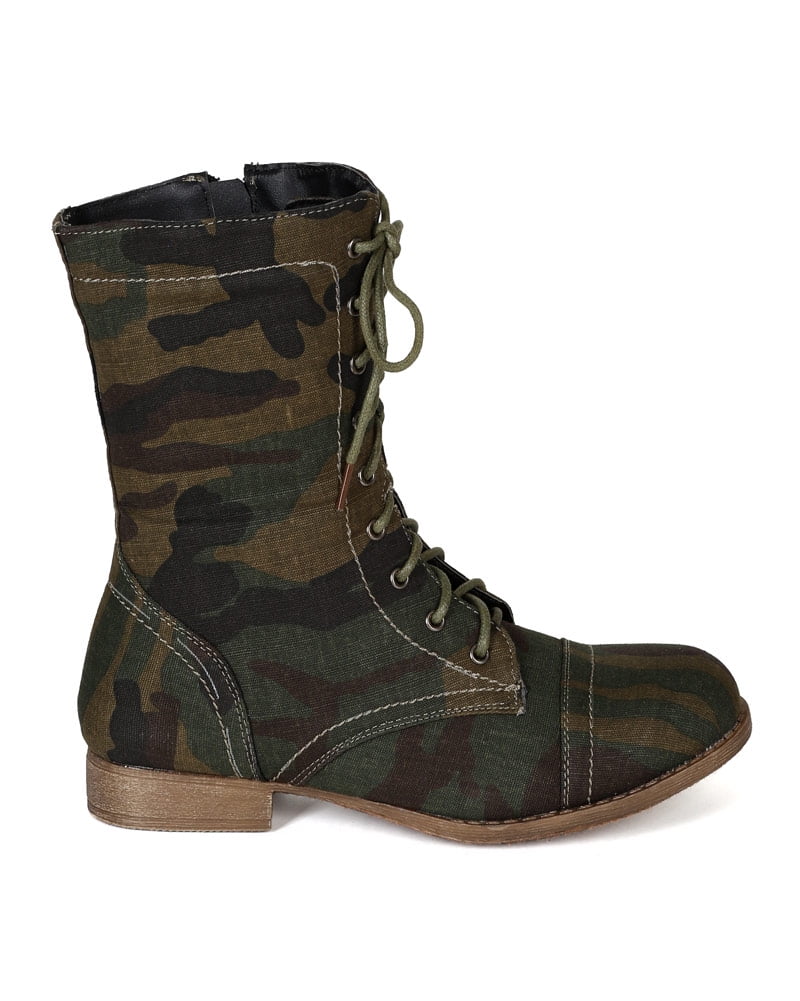 womens camo combat boots