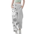 thumbnail image 3 of Mercatoo Kids Halloween Sweatpants High Waisted Cotton Bottom Sporty Active Joggers Pants Baggy 𝐀thletic Trousers with Pocket, 3 of 4
