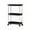 Black, variant on 3 Tier Kitchen Storage Cart with Lockable Wheels & 4 Hooks, Mobile Utility Organizer Rolling Cart for Small Spaces, Bar Cart for Kitchen and Living Room