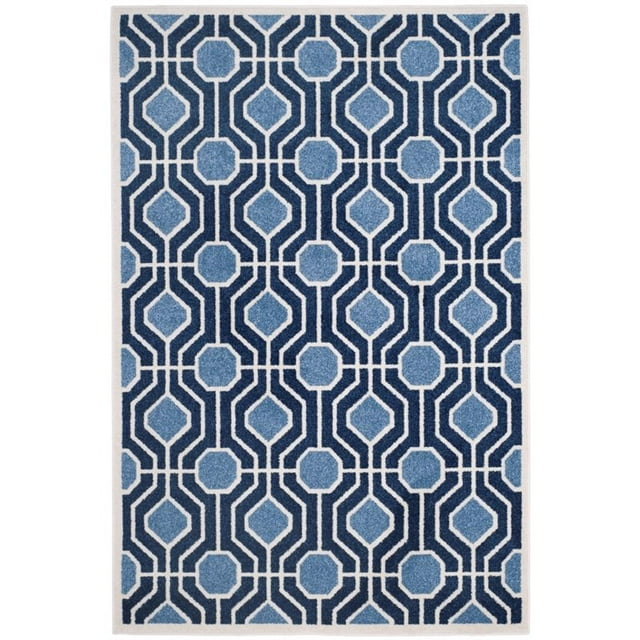 Safavieh Amherst 6' X 9' Power Loomed Rug in Light Blue and Navy