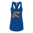thumbnail image 3 of Dean Russo Raptor Animal Lover Ladies Racerback Tank Top, Royal, Large, 3 of 6