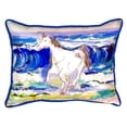 thumbnail image 2 of Betsy Drake Horse & Surf Small Indoor/Outdoor Pillow 11x14, 2 of 3