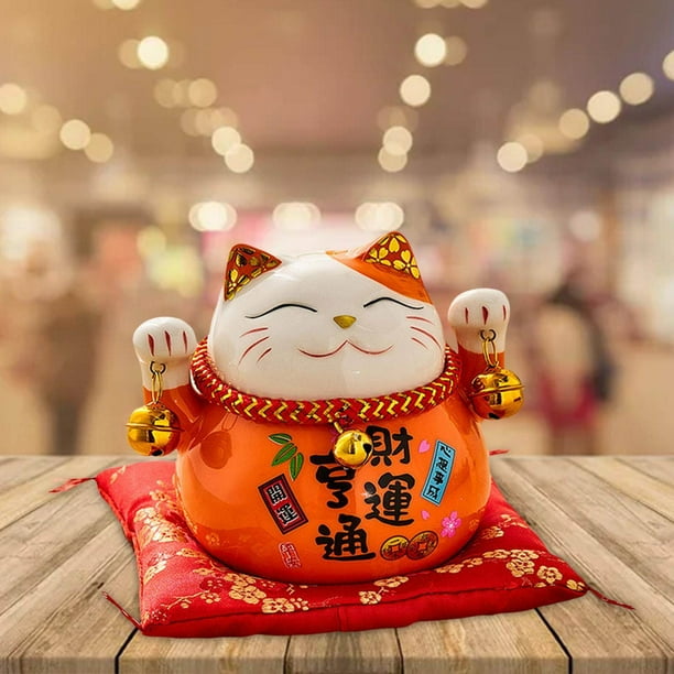 Maneki Neko Good Luck Cat Piggy Bank Ornament Lucky Cat Ornaments