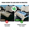 thumbnail image 4 of Golf Cart Seat Covers for 2 Seater,Coastal Blue Microfiber Cart Seat Towel Blanket,Starfish Beach Ocean Shell Sand Painting Absorbent Breathable Non Slip Bench Seats Protector for Golf Course 51"x31", 4 of 9