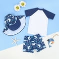 thumbnail image 5 of Baozhu Baby Toddler Boys 2-Pieces Swimsuit Set,Swimwear Bathing Suit Rash Guards with Hat UPF 50+, 5 of 7