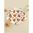 thumbnail image 2 of ZINTAOZT Halloween Infant Baby Boy Girl Outfits Pumpkin Oversized Bubble Romper Jumpsuit Casual Sweater Clothes 0-3T, 2 of 8
