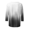 thumbnail image 3 of ylioge 3/4 Length Sleeve Tops for Women, Womens Plus Size Shirts Y2k Ombre Tie Dye Crewneck Casual Loose Pullover Blouses Tops Spring Saving Clearance, 3 of 3