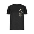 thumbnail image 2 of Aqestyerly T-Shirt Blouse à Manches Courtes Imprimé à Col Rond Décontracté d'Été pour Femme, Haut Aéré de Tous les Jours avec Imprimé Stylé HWRETIE, 2 of 6