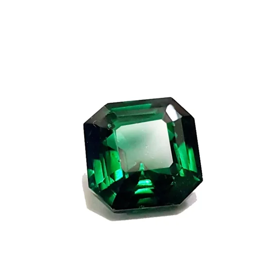 Green Garnet 11.00 CT Octagon Shape Lab-Created Glass Filled Loose Gemstone