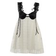thumbnail image 3 of Vestido Mini vestido de vacaciones para mujer, minivestido dulce sin espalda, Vestidos de fiesta de verano a la moda Kuymtek Marfil T M para Mujer, 3 of 9