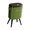thumbnail image 4 of Cubo de basura con patas y tapa sellada, papelera estrecha para cocina Verde, 4 of 9